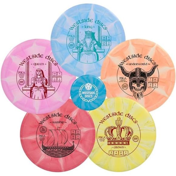 5 Disc Origio Burst Disc Golf Starter SetBeginners Frisbee Golf Set